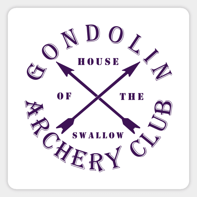 Gondolin Archery Club - House of the Swallow Sticker by silmarillionshirts